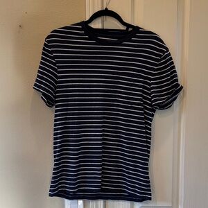 J. Crew Blue and White Striped Tee -medium